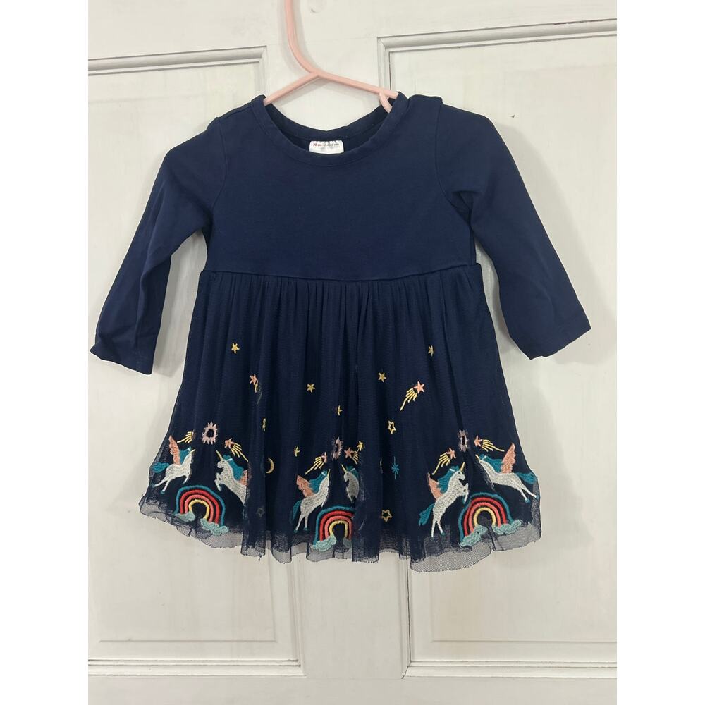 Hanna Andersson Unicorn Rainbow Dress - 6-12 Months
